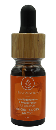Huile CBD 10% + CBG 5% + 5% CBC - Spécial régénération & récupération