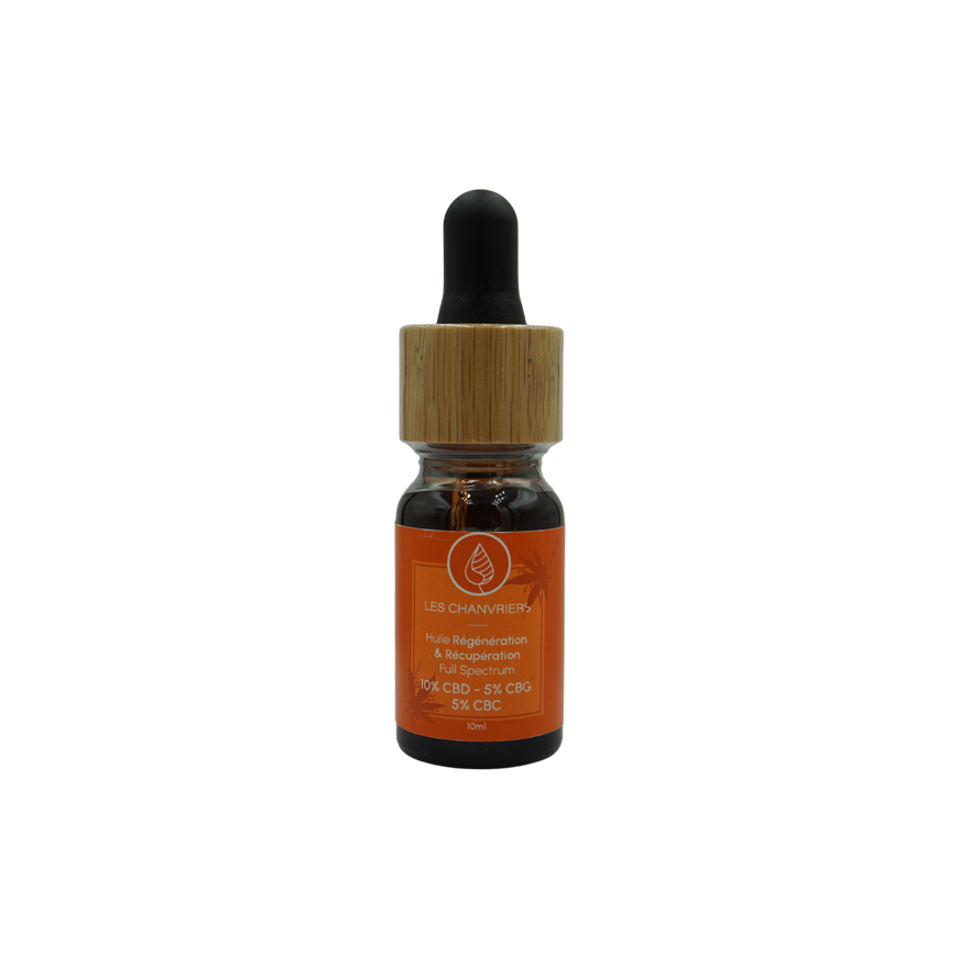 Huile CBD 10% + CBG 5% + 5% CBC - Spécial régénération & récupération