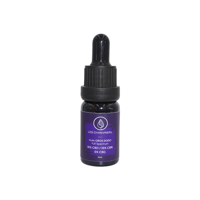 Huile CBD 15% + CBN 15% + 5% CBG- Spécial GRODODO