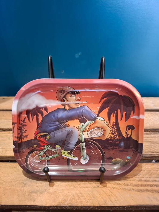 Plateau à rouler métal design sunset paysage 14x18 cm